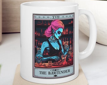 Barman mok, de barman Tarot mok, barman cadeau voor barman, barman mok