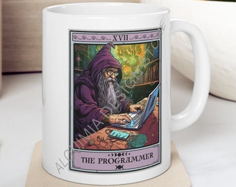 Caneca do programador, a caneca do cartão de tarô do programador, presente do programador para presentes do codificador, caneca do programador do programador da caneca do computador geek