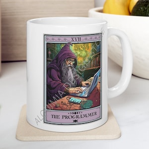 Programmierer Becher, Programmierer Tarot Karte Becher, Programmierer Geschenk für Coder Geschenke, Computer Geek Coder Becher Programmierer Kaffeebecher