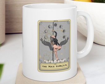 Pole Dance Gift Mug for Pole Dancer Funny Tarot Mug with Tarot Design, Pole Dancing Gift Mug for Pole dance Tarot Mug
