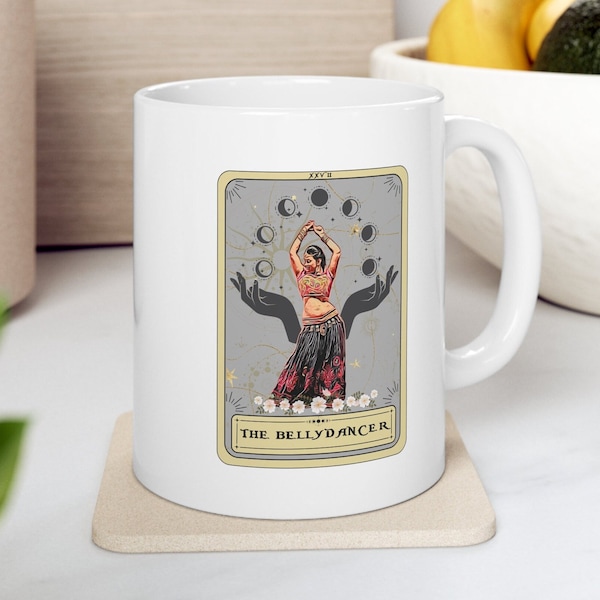 Belly Dance Mug Gift for Bellydancer Funny Mug with Tarot Design, Belly Dancer Mug Bellydancer Gift Tarot Mug