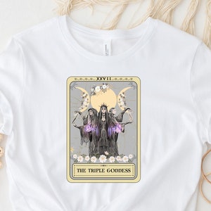 Hecate Goddess Shirt, Hecate Triple Moon Goddess Tarot Card Shirt, Greek Mythology Goodess Shirt Triple Moon Tshirt Triple Goddes Shirt