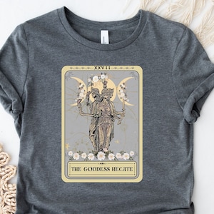 Hecate Goddess Tarot Card Shirt, Hecate Triple Moon Goddess Shirt, Hekate Triple Moon Goodess Shirt Triple Moon Tshirt Triple Goddes Shirt
