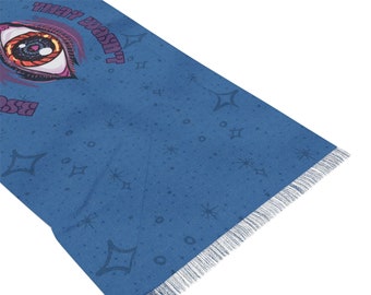 That Wasn't a Microdose Festival Scarf Trippy Acid Scarf Rave Pashmina Rave Scarf Blue Pashmina