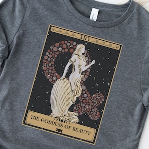 The Goddess Of Beauty Tarot Card Shirt, Venus Goddess Shirt, Aphrodite Goddess Shirt, Greek Mythology Tshirt Roman Goddess Greek Goddess
