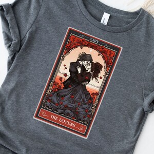 De Lovers Tarot Card Shirt, Romantiek Tarot Card Trope Lovers Tarot Valentine Tarot Witchcore Geschenken Witchy Stuff Valentines Tarot Lovers
