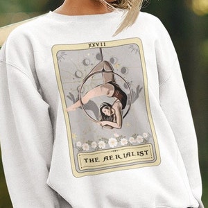 Sweat-shirt de cerceau d’aérien, sweat-shirt de carte de tarot d’aérien, cadeau de danseur aérien pour les cadeaux d’aérien pull de cerceau aérien