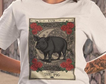 Pig Tarot Card T-Shirt: Chinese Zodiac Year of the Pig