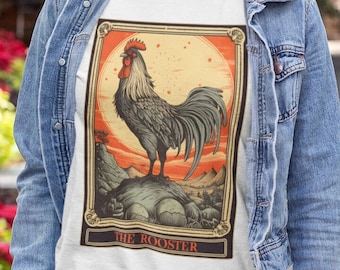 The Rooster Tarot Card Shirt, Rooster Shirt,  Chicken Lover Gifts Farm Life Tshirt Farmer Gift