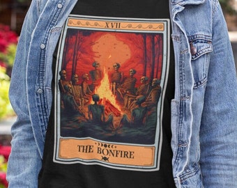 Bonfire Shirt, The Bonfire Tarot Card Shirt, Camping Tshirt