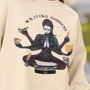 Writer Sweatshirt, Writing Goddess Sweatshirt, Writer Gifts for Author Jumper Writing Lover Sweater Author Gifts