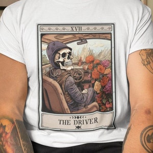 Bestuurder shirt, chauffeur tarotkaart shirt, vrachtwagenchauffeur, schoolbuschauffeur shirt, bezorger geschenken, aangewezen chauffeur