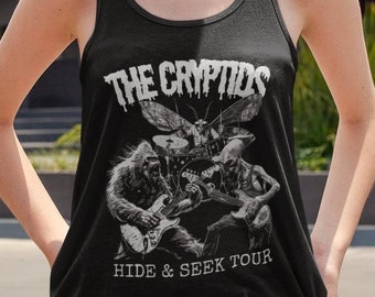 Cryptids Hide & Seek Tour Tank Top: Bigfoot, Mothman, UFO