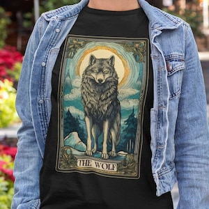 The Wolf Tarot Card Shirt, Wolf Shirt, Wolves Lover Gifts Wolf Gifts