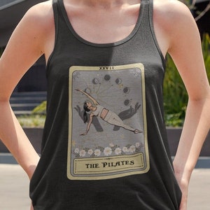 Pilates Tank Top, The Pilates Tarot Card Shirt, Pilates Gifts Pilates Shirt Tank Top Racerback, Pilates Lover Gifts