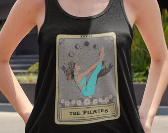 The Pilates Tarot Card Tank Top, Pilates Tank Top, Pilates Gifts Pilates Shirt Tank Top Racerback, Pilates Lover Gifts Pilates Tanks