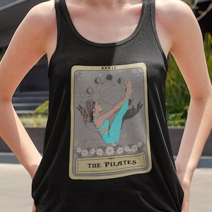 The Pilates Tarot Card Tank Top, Pilates Tank Top, Pilates Gifts Pilates Shirt Tank Top Racerback, Pilates Lover Gifts Pilates Tanks