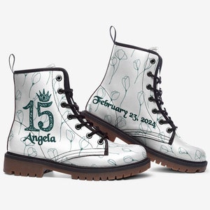 Quinceañera Shoes, Quinceanera gift for Quinceanera Custom Boots Mis 15 Mis Quince Customized gift, 15 Anos gift 15 años Shoes Personalized