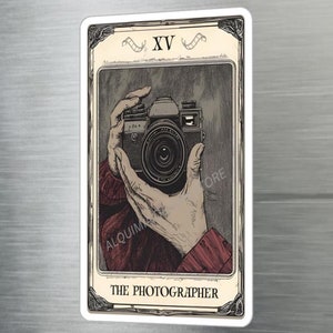 Sticker pour carte de tarot The Photographer, Sticker pour photographe en vinyle, imperméable et résistant aux UV