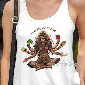 Vegan Tank Top, Vegan Goddess Tank Top, Vegetarian Gift for Vegan Gifts