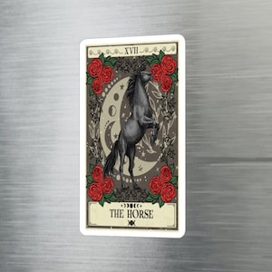 Pferd-Geist-Tier Tarot-Karten-Aufkleber, Pferd-Geist-Tier 3 "x 10" Vinyl-Aufkleber Wasserfester Geist-Tier-Pferd-Aufkleber Kiss-Cut