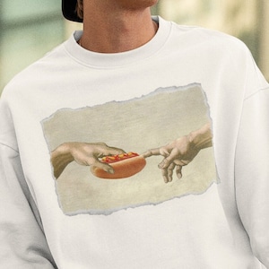 Hot Dog Sweatshirt, The Creation of Hot Dog Sweatshirt, Hotdog Lover Gifts for Foodie Gift Food Lover Hot Dog Lover