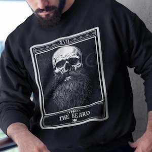 Moletom com Cartas de Tarô da Barba, Moletom com Barba, Presente para Homem Barbudo