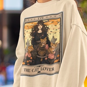 The Cat Lover Tarot Card Sweatshirt, Cat Sweatshirt Cat Lover Gifts for Cat Mom