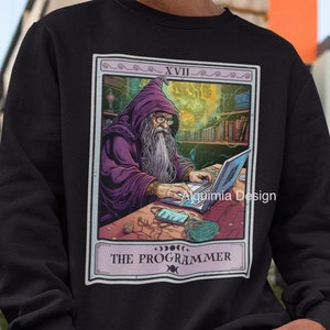 Felpa programmatore, felpa con carte dei tarocchi programmatore, maglione per programmatore regalo, regalo per i regali del programmatore Geek del computer