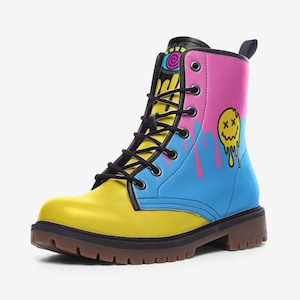 Colourful leather boots best sale
