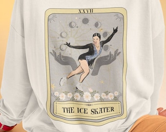 Ice Skating Sweatshirt, The Ice Skater Tarot Card Sweatshirt, Ice Skater Gifts Ice Skating Gift
