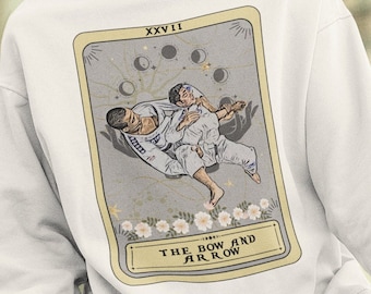 Sweatshirt Jiu Jitsu L'arc et la flèche Carte de tarot Sweatshirt BJJ Cadeaux Jiu Jitsu
