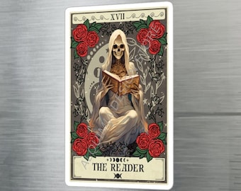 The Reader Tarot Card Sticker: Waterproof Vinyl Laptop Decal