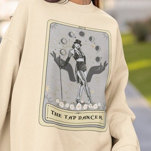 Sudadera Tap Dance, sudadera con cartas de tarot The Tap Dancer, regalo de suéter Tap Dancing para regalos de Tap Dancer