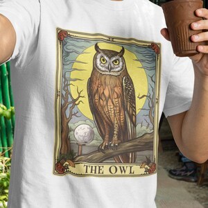The Owl Tarot Card Shirt, Owl Lover Gift Owl Shirt