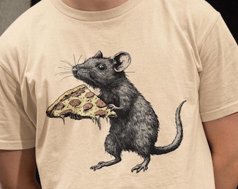 Rat Pizza-T-shirt: uniseks Pizza Lover-T-shirt