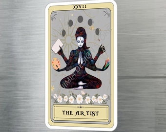 Artist Stickers, The Artist Tarot Card Sticker 3" x 4" Vinyl Sticker Waterproof UV Resistant Painting Art Laptop Sticker Art Goddess