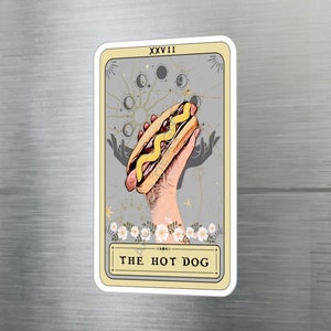 Hot Dog Aufkleber, Der Hot Dog Tarot Karten Aufkleber 3 "x 4" Vinyl Aufkleber wasserdicht UV beständig Hotdog Laptop Aufkleber