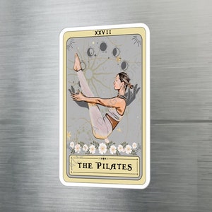 Adesivos de Pilates, Adesivo de Carta de Tarô de Pilates 3&quot; x 4&quot; Adesivo de Vinil à Prova D&#39;água Resistente a UV Adesivo de Pilates