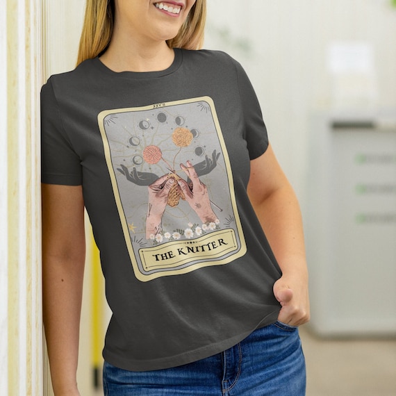 Knitter T Shirt The Knitter Tarot Card Shirt, Knitters Pride Tshirt Gift for Knitter shirt Knitter Gift for Knitter, Knitters Gift
