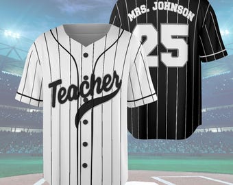 Custom Teacher Baseball Jersey: Personalized Back to School Shirt