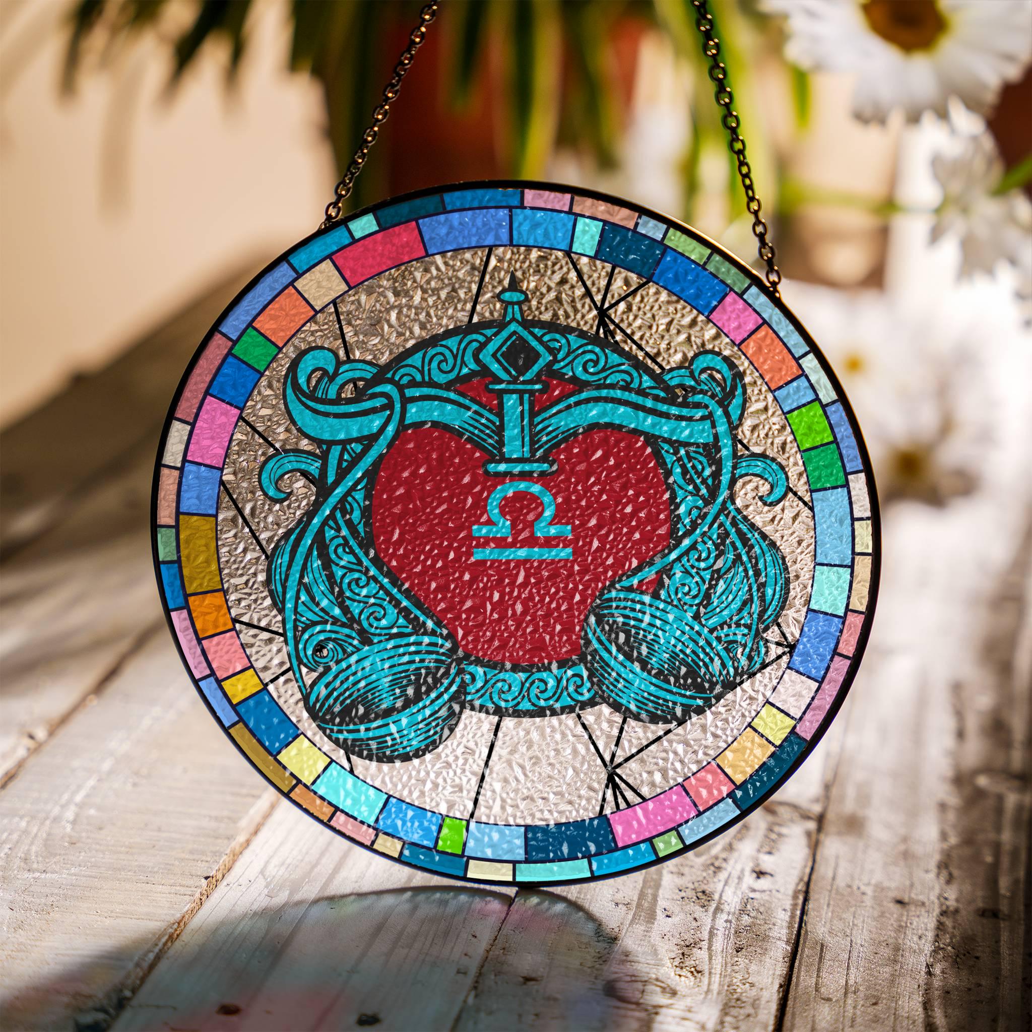 Gemini Stained Glass Zodiac Suncatcher Lightcatcher Gemini Window