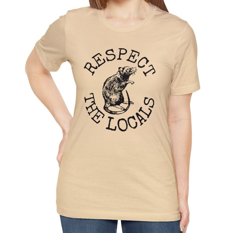 Rat Shirt, Respect The Locals Rat TShirt, Funny Rat T-shirt Vintage Style Rat Tee Rat Lover Gifts New York City Shirt Soft Cream