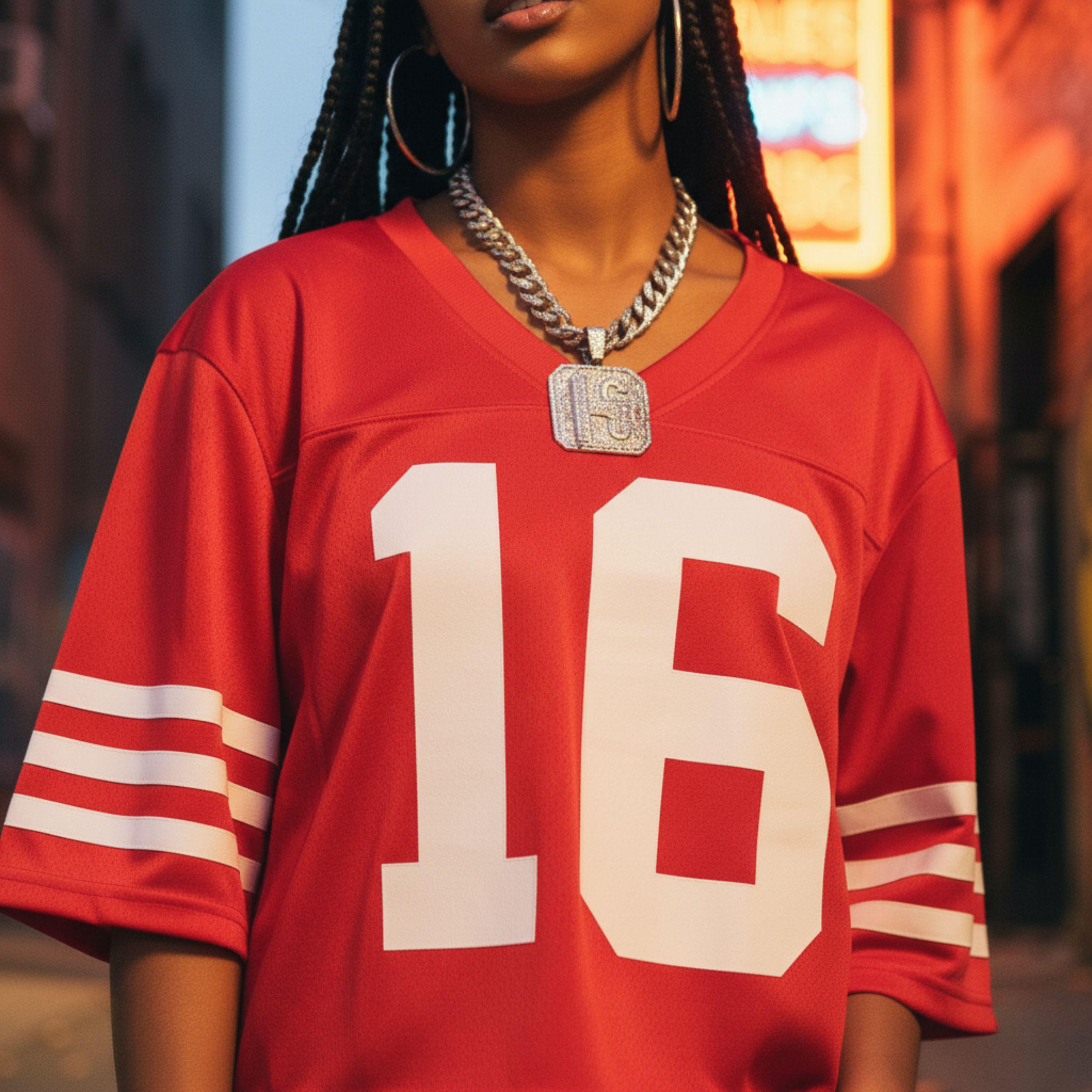 Crop Top Football Jersey Red Any Number Vintage Style - Etsy