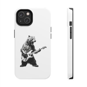 Ours jouant de la guitare basse iPhone Case, Bass Player Gifts Bassist Bass Lover iPhone Case