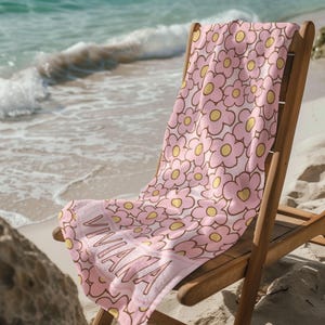Personalized Beach Towel: Custom Name Summer Gift