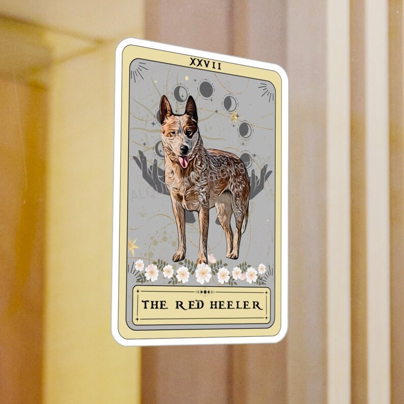 Red Heeler Tarot Card Sticker: Waterproof Dog Lover Gift - Etsy