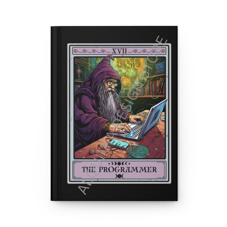 Programmer Notebook, The Programmer Tarot Card Journal, Software Engineer 6" x 8" Notebook Coder Journal Notebook image 7