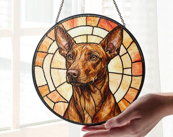 Pharaoh Hound Dog Glasmalerei Sonnenfänger: Pharaoh Hound Dog Light Catcher Wohnkultur