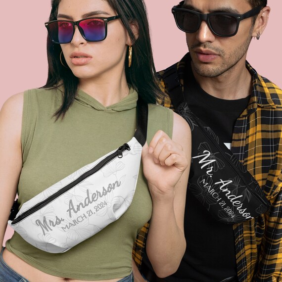 Wife Husband Fanny Pack Personalized Mr Mrs 14 X 6 Custom Bride Fanny Pack Honeymoon Fanny Pack Newlywed Belt Bag Bride and Groom Matching Etsy Canada